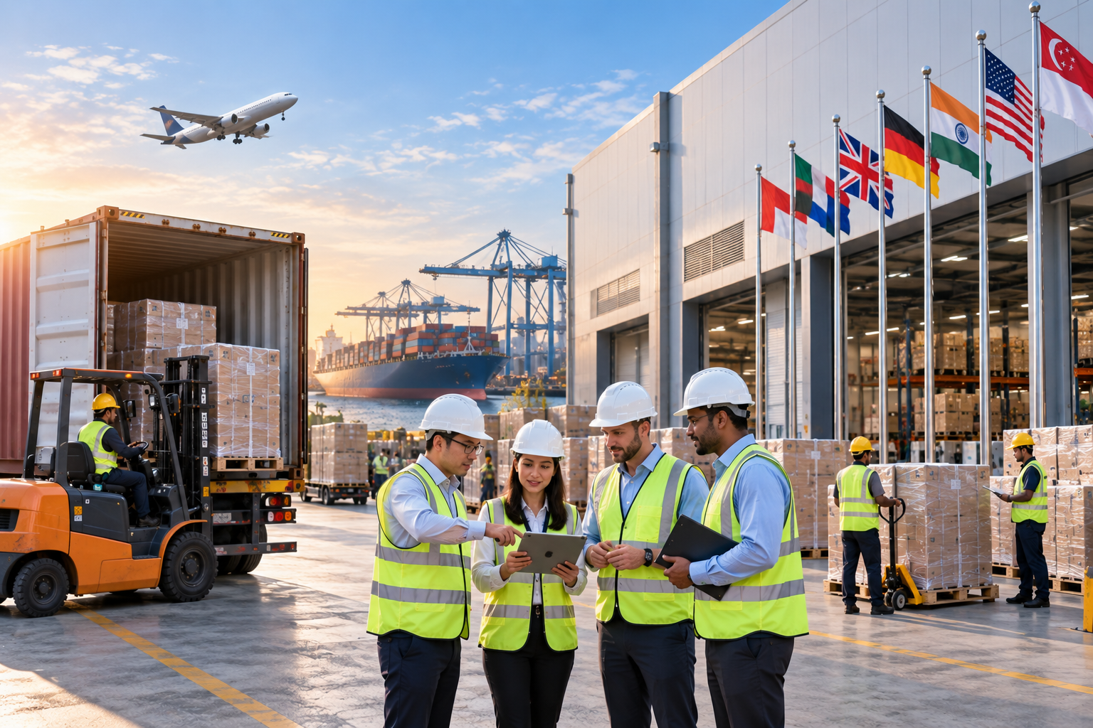 International logistics and manufacturing operations supporting Global Hi-Tech's regional network